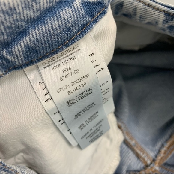 Good American womens blue Good Classic high rise distressed jeans 8/29 - Picture 2 of 8